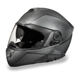 Glide model modular motorcycle helmet Gun Metal Grey Metallic side angle