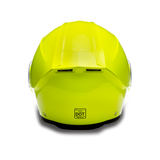 Glide model modular motorcycle helmet high visibility fluorescent yellow back