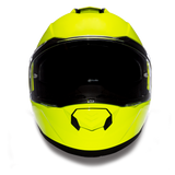 Glide model modular motorcycle helmet high visibility fluorescent yellow front