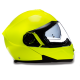 Glide model modular motorcycle helmet high visibility fluorescent yellow right