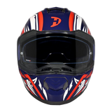 Glide model modular motorcycle helmet with Liberty graphics front view