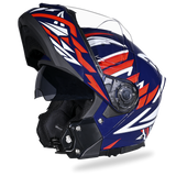 Glide model modular motorcycle helmet with Liberty graphics open face