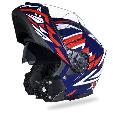 Glide model modular motorcycle helmet with Liberty graphics open face