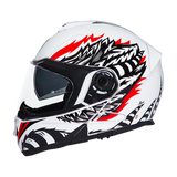 Glide model modular motorcycle helmet with Phoenix graphics left side