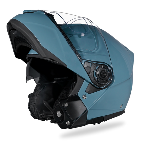 Glide model modular motorcycle helmet Shark Blu with open face