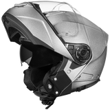 Glide model modular motorcycle helmet Silver Metallic open face