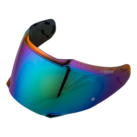 Rainbow finish Daytona Glide model motorcycle helmet replacement shield