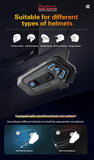 8-person motorcycle Bluetooth intercom communication device helmet suitability chart