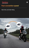 Connection speed graphic for 360 degree motorcycle camera and intercom device