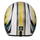 Daytona Helmets Cruiser motorcycle helmet with lightning design rear view