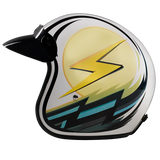 Daytona Helmets Cruiser motorcycle helmet with lightning design left side view