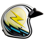 Daytona Helmets Cruiser motorcycle helmet with lightning design right view