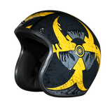 Daytona Helmets cruiser motorcycle helmet with Toxic design front angle without visor