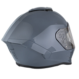 Full face Viper model motorcycle helmet in Arctic Grey back angle