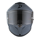 Full face Viper model motorcycle helmet in Arctic Grey front