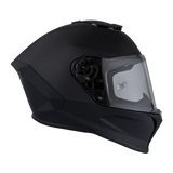 Full face Viper model motorcycle helmet in dull black right