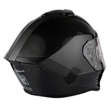 Full face grey carbon fiber Viper model motorcycle helmet back angle