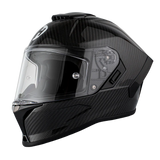 Full face grey carbon fiber Viper model motorcycle helmet front angle