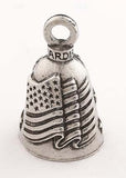 Old Glory patriotic motorcycle guardian bell with American flag