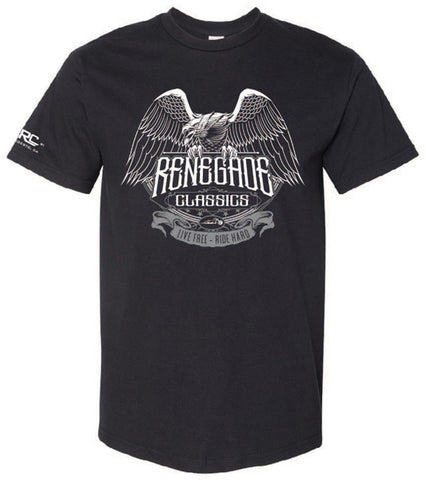 Renegade Classics eagle wing design motorcycle short sleeve t-shirt front