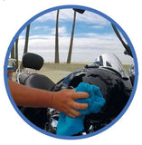 Application step 3 for Shinykings Wash & Shine 66 waterless motorcycle wash & detailer