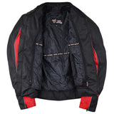 Vance Leathers armored 3-season red & black mesh motorcycle jacket VL1626RB inside view