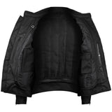 Women's black armored mesh motorcycle jacket inside liner