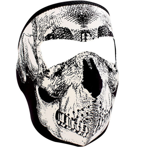 ZANheadgear black & white skull face neoprene facemask