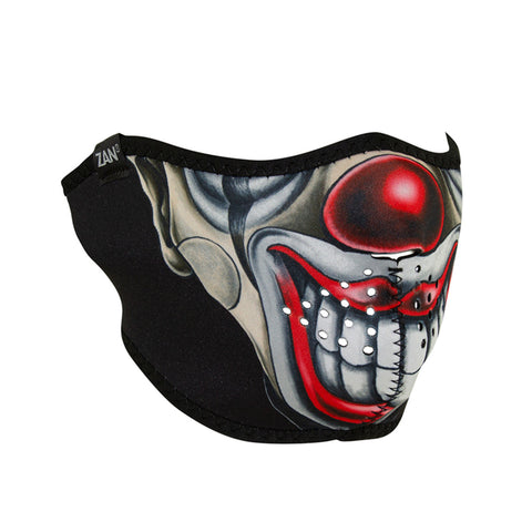 ZANheadgear neoprene half facemask with Chicano clown design