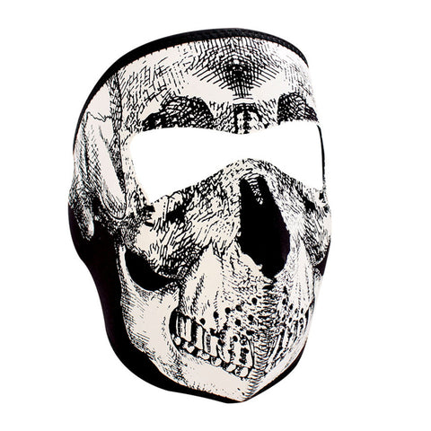 ZANheadgear full neoprene facemask with glow in the dark skull