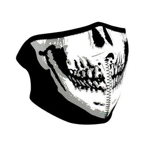 ZANheadgear neoprene glow in the dark half facemask with skull face design