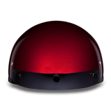 Daytona Helmets D1-BC Skull Cap Motorcycle Helmet Black Cherry Metallic Front View
