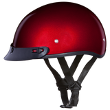Daytona Helmets D1-BC Skull Cap Motorcycle Helmet Black Cherry Metallic Side View