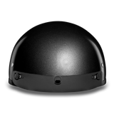 Daytona Helmets D1-GM Skull Cap Motorcycle Helmet Gun Metal Grey Metallic Front View