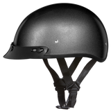 Daytona Helmets D1-GM Skull Cap Motorcycle Helmet Gun Metal Grey Metallic Side View