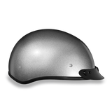 Daytona Helmets D1-SM Skull Cap Motorcycle Helmet Silver Metallic Right Side View