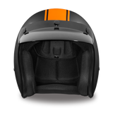 Daytona Helmets DC6-O Cruiser Motorcycle Helmet with Orange Pinstripe Front View