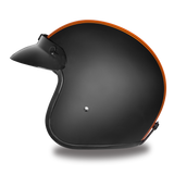 Daytona Helmets DC6-O Cruiser Motorcycle Helmet with Orange Pinstripe Left Side View