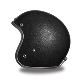 Daytona Helmets DC7-A Cruiser Motorcycle Helmet Black Metal Flake Left Side View Without Visor