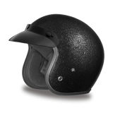 Daytona Helmets DC7-A Cruiser Motorcycle Helmet Black Metal Flake Side View