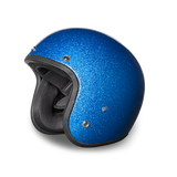 Daytona Helmets DC7-BL Cruiser Motorcycle Helmet Blue Metal Flake Side View Without Visor
