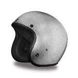 Daytona Helmets DC7-S Cruiser Motorcycle Helmet Silver Metal Flake Side View Without Visor