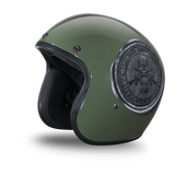 Daytona Helmets 2nd Amendment seal motorcycle helmet angle view without visor.