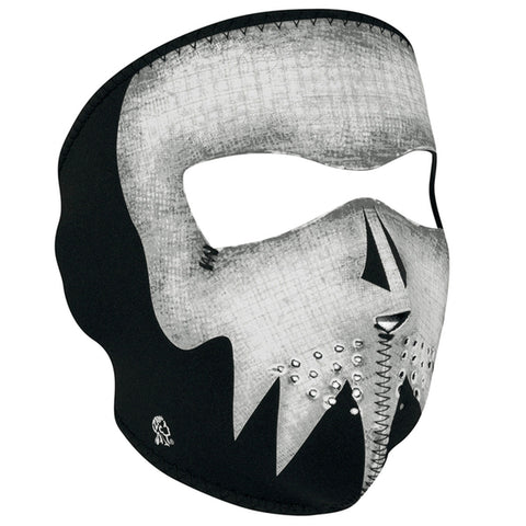 ZANheadgear glow in dark gray skull neoprene face mask.