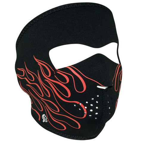 ZANheadgear orange flames design neoprene face mask.